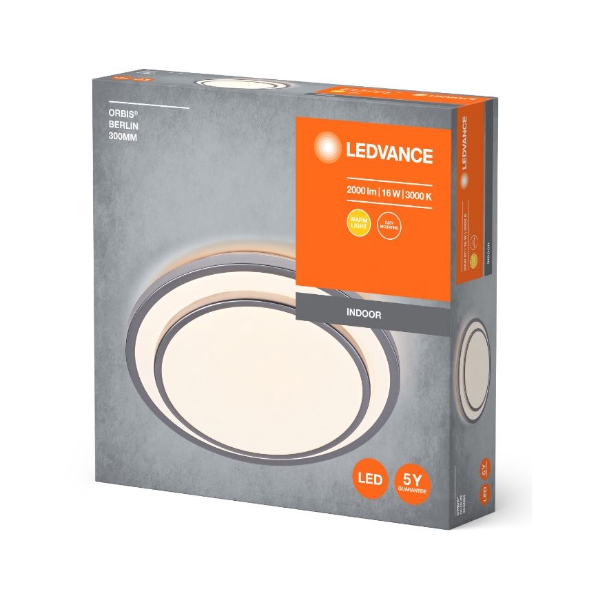 Ledvance - Plafón LED ORBIS BERLIN LED/16W/230V plata