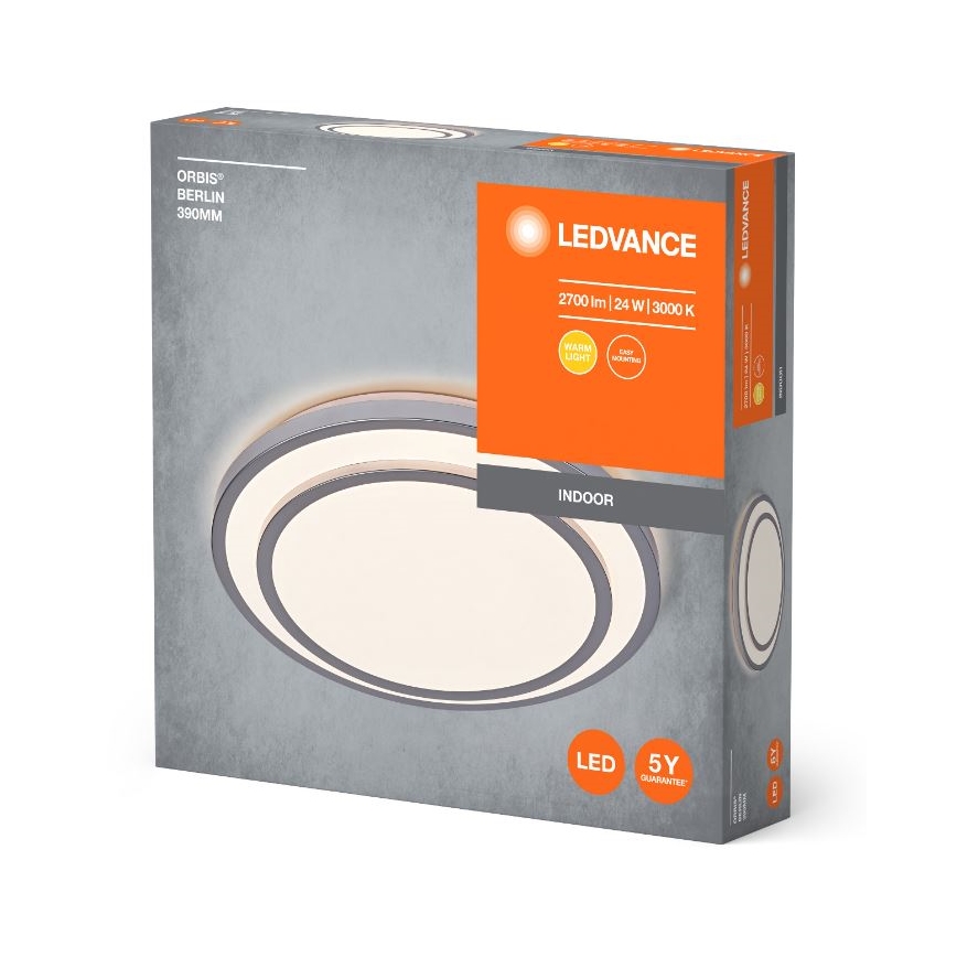 Ledvance - Plafón LED ORBIS BERLIN LED/24W/230V plata
