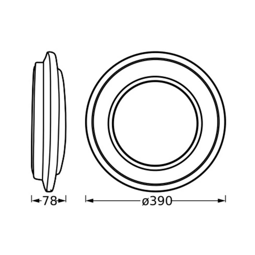 Ledvance - Plafón LED ORBIS BERLIN LED/24W/230V plata