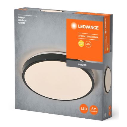 Ledvance - Plafón LED ORBIS LONDON LED/24W/230V negro