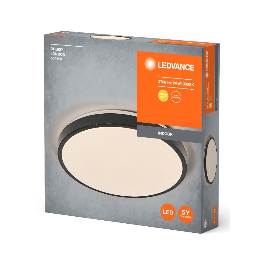 Ledvance - Plafón LED ORBIS LONDON LED/24W/230V negro