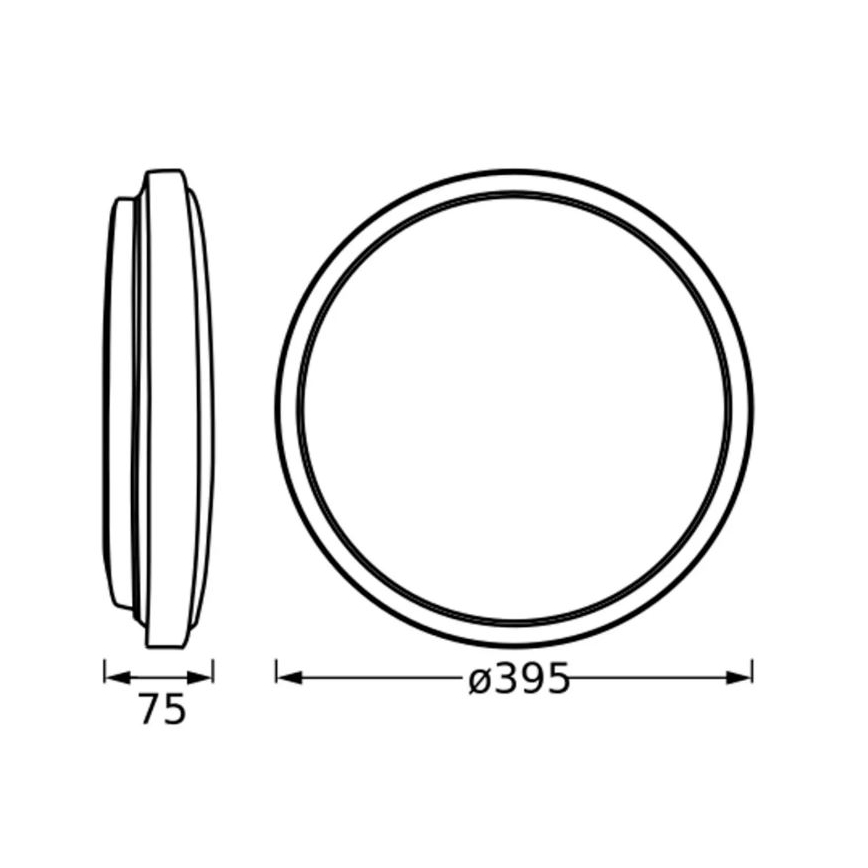 Ledvance - Plafón LED ORBIS LONDON LED/24W/230V negro