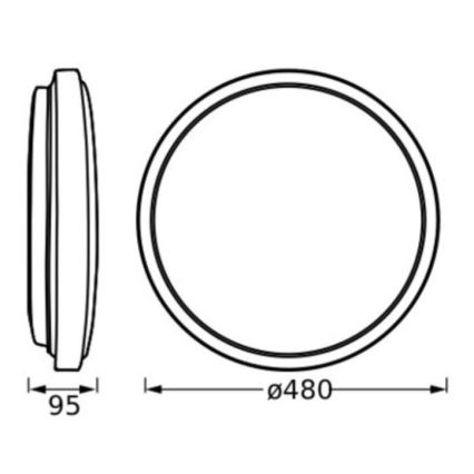 Ledvance - Plafón LED ORBIS LONDON LED/36W/230V blanco