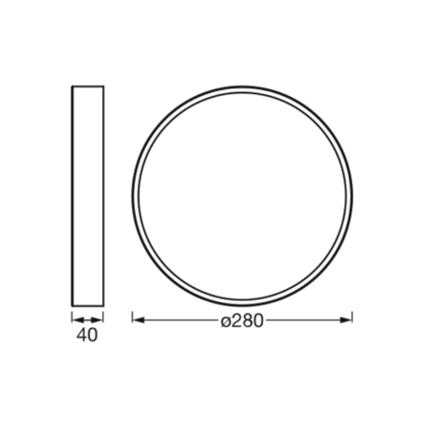 Ledvance - Plafón LED ORBIS SLIM LED/20W/230V negro