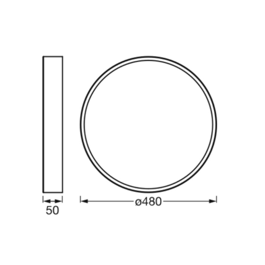 Ledvance - Plafón LED ORBIS SLIM LED/36W/230V negro