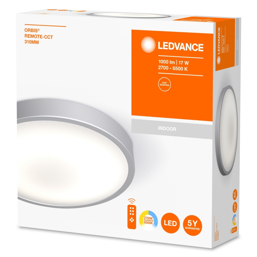 Ledvance - Plafón LED regulable ORBIS LED/17W/230V 2700-6500 + mando a distancia