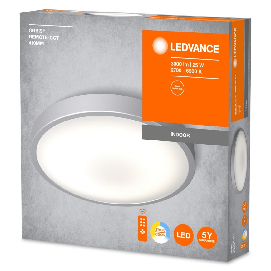 Ledvance - Plafón LED regulable ORBIS LED/25W/230V 2700-6500K + control remoto
