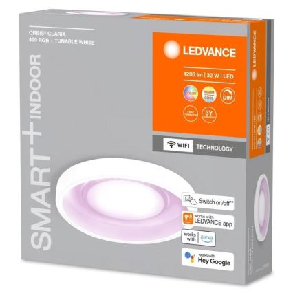 Ledvance - Plafón LED RGBW regulable SMART+ CLARIA LED/32W/230V 2700-6500K Wi-Fi