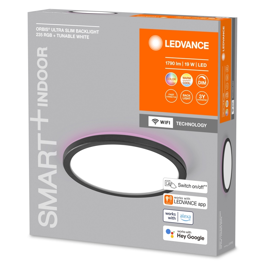 Ledvance - Plafón LED RGBW regulable SMART+ ORBIS LED/19W/230V 2700-6500K Wi-Fi