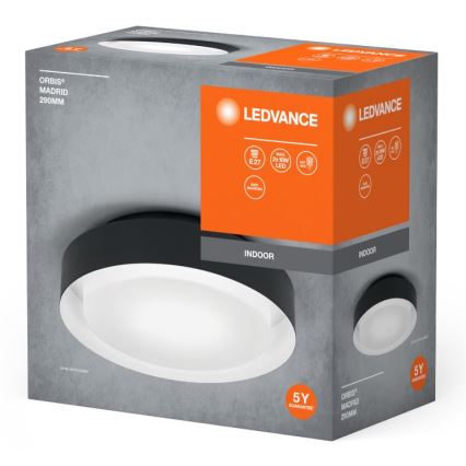 Ledvance - Plafón ORBIS MADRID 2xE27/10W/230V negro