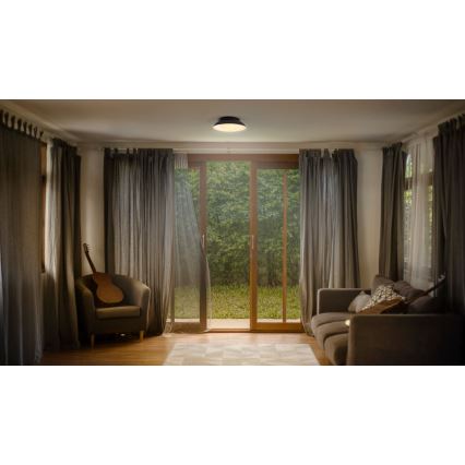 Ledvance - Plafón ORBIS MILAN 2xE27/10W/230V negro