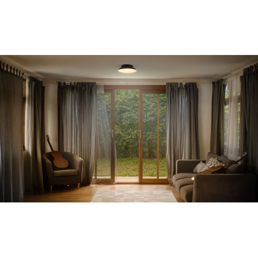 Ledvance - Plafón ORBIS MILAN 2xE27/10W/230V negro