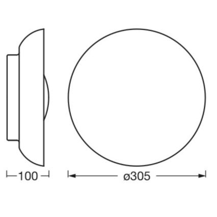 Ledvance - Plafón ORBIS MILAN 2xE27/10W/230V plata