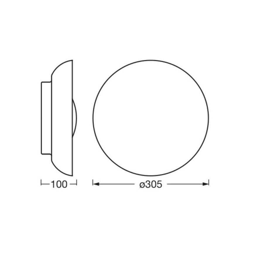 Ledvance - Plafón ORBIS MILAN 2xE27/10W/230V plata