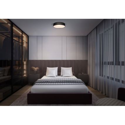 Ledvance - Plafón ORBIS PARÍS 1xE27/25W/230V negro