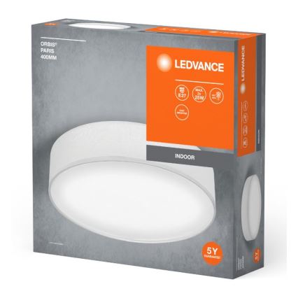 Ledvance - Plafón ORBIS PARÍS 2xE27/25W/230V blanco