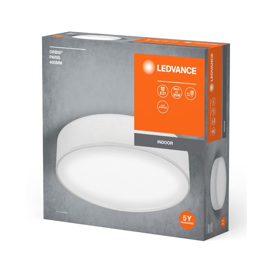 Ledvance - Plafón ORBIS PARÍS 2xE27/25W/230V blanco