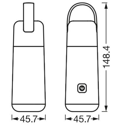 Ledvance - Power bank LED con función linterna MOBILE LED/0,5W/5V 1800 mAh 2xUSB