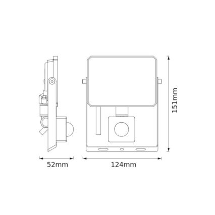Ledvance - Proyector LED con sensor de movimiento y de crepúsculo FLOODLIGHT LED/20W/230V 4000K IP65