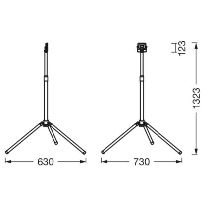 Ledvance - Proyector LED de exterior con soporte WORKLIGHT TRIPOD LED/20W/230V 6500K IP65