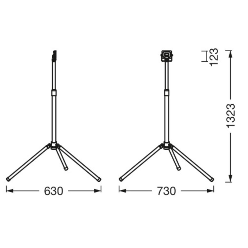 Ledvance - Proyector LED de exterior con soporte WORKLIGHT TRIPOD LED/20W/230V 6500K IP65