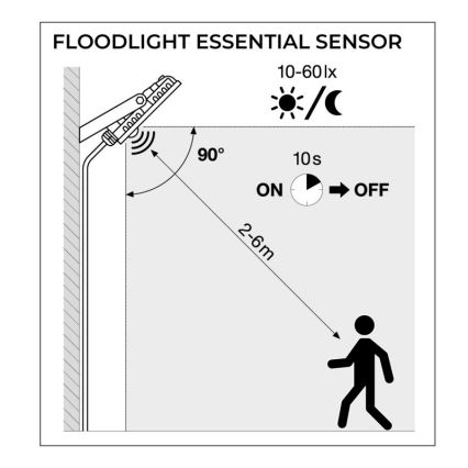 Ledvance - Proyector LED de exterior con sensor FLOODLIGHT LED/30W/230V 6500K IP65
