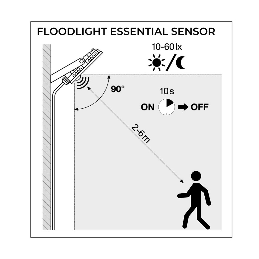 Ledvance - Proyector LED de exterior con sensor FLOODLIGHT LED/30W/230V 6500K IP65