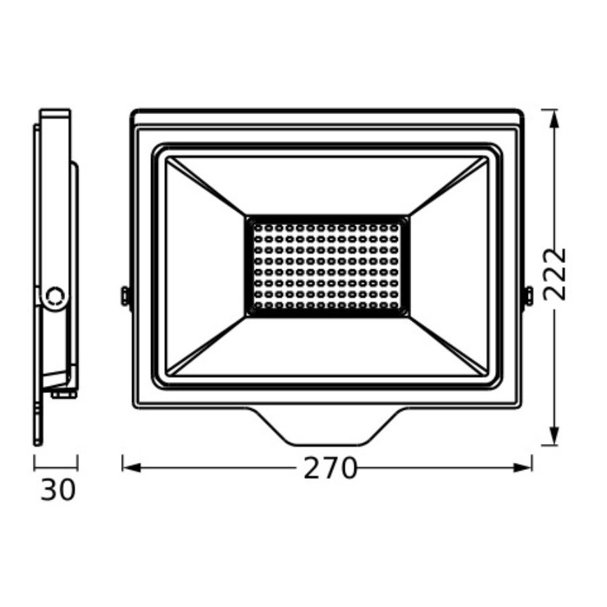 Ledvance - Proyector LED de pared para exteriores FLOODLIGHT ESSENTIAL LED/100W/230V IP65