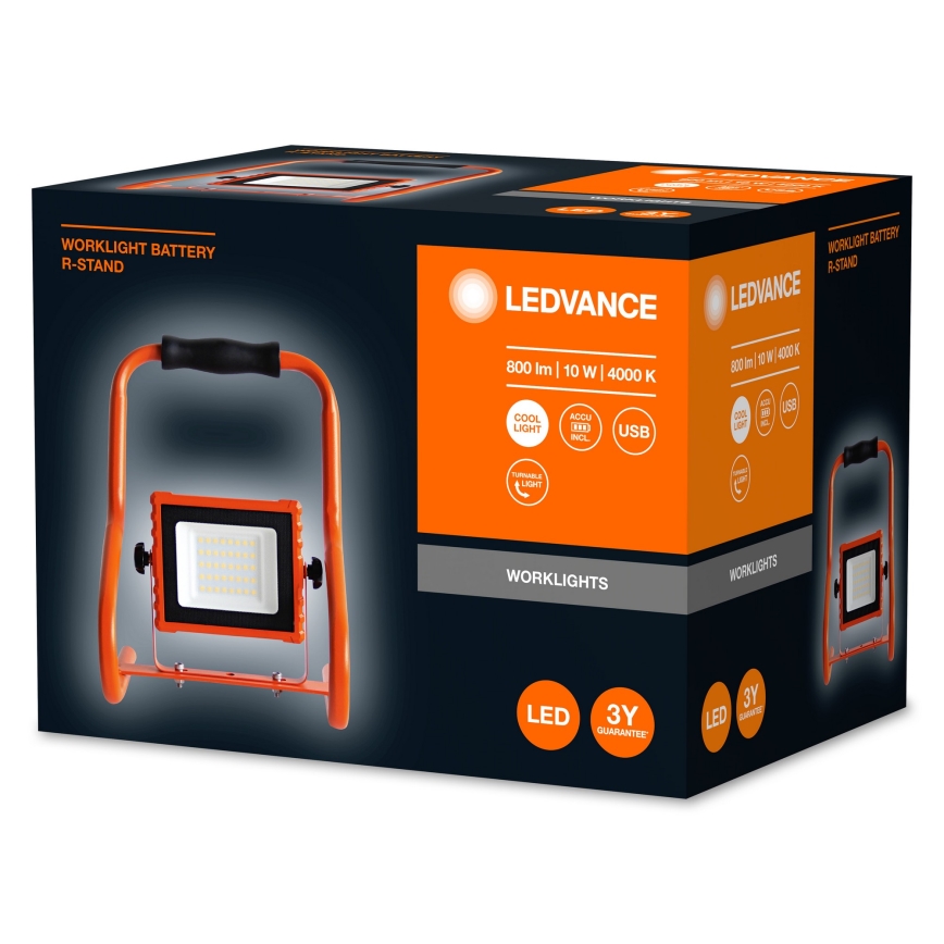 Ledvance - Proyector LED R-STAND LED/10W/5V 2200 mAh IP44