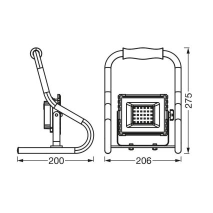 Ledvance - Proyector LED R-STAND LED/10W/5V 2200 mAh IP44