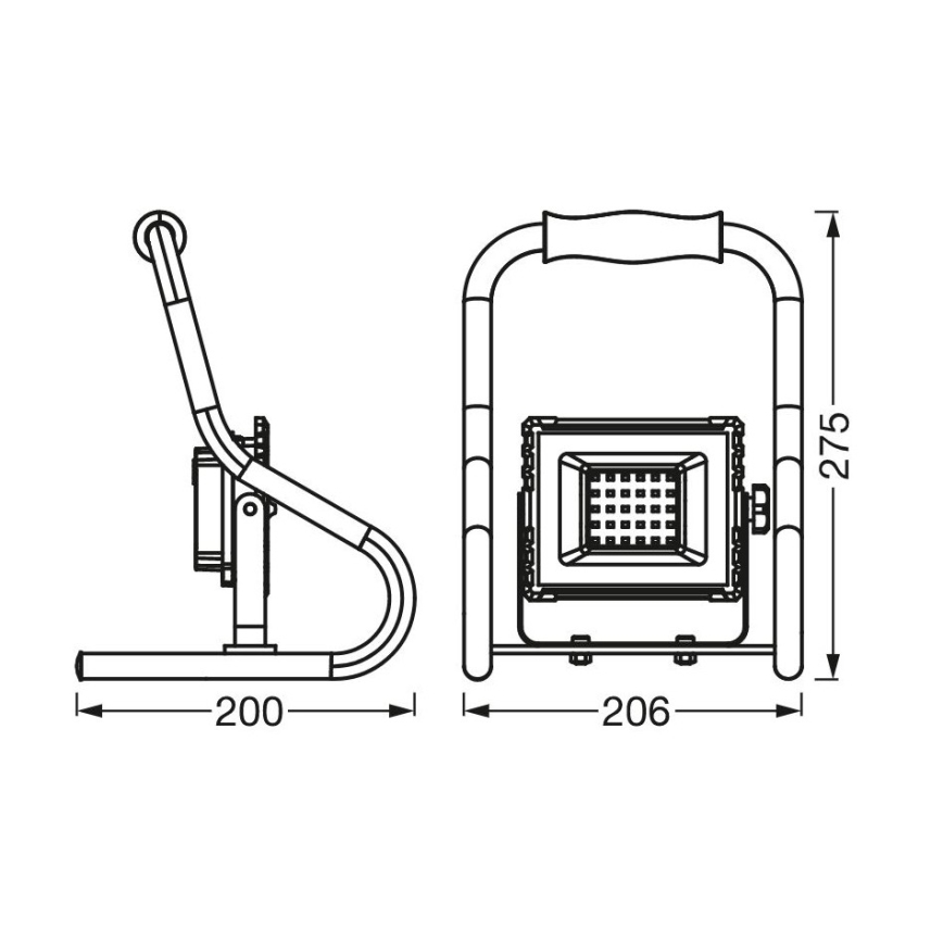 Ledvance - Proyector LED R-STAND LED/10W/5V 2200 mAh IP44