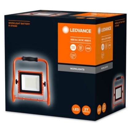 Ledvance - Proyector LED R-STAND LED/20W/5V 2200 mAh IP44