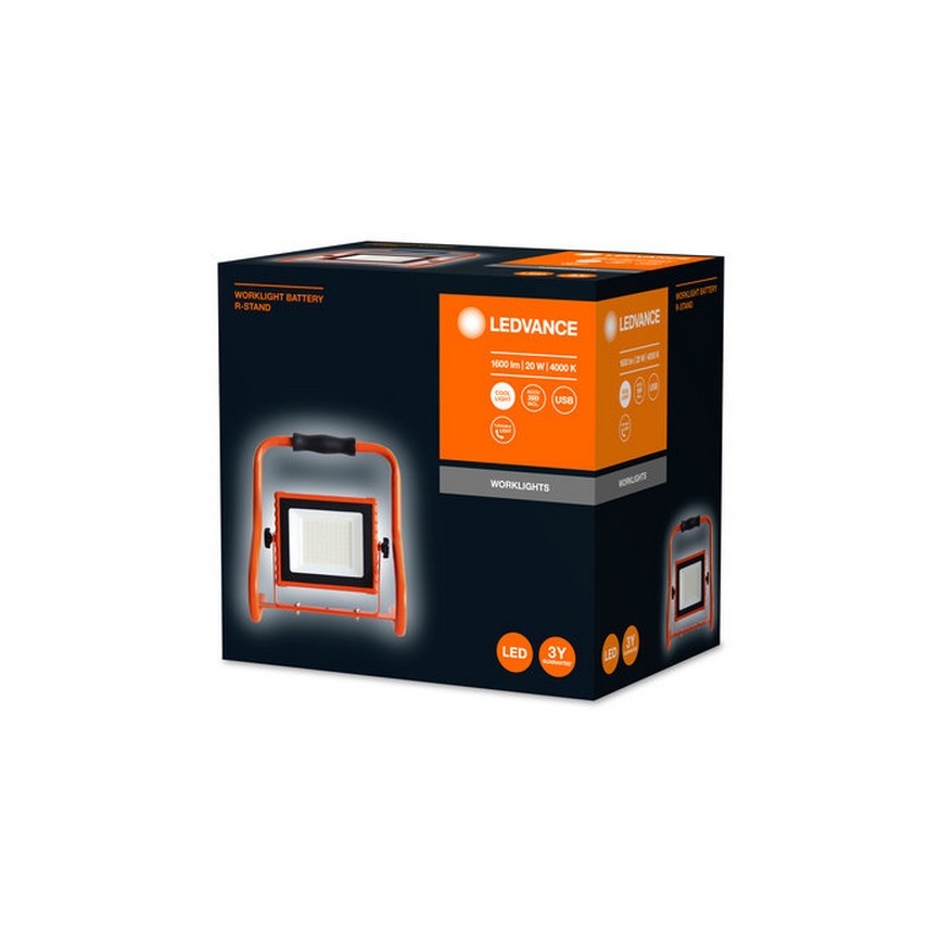 Ledvance - Proyector LED R-STAND LED/20W/5V 2200 mAh IP44