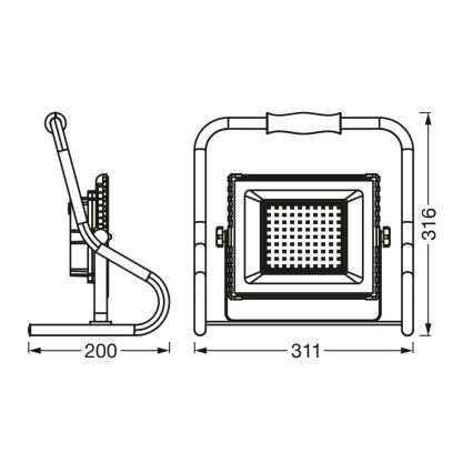 Ledvance - Proyector LED R-STAND LED/30W/5V 2200 mAh IP44