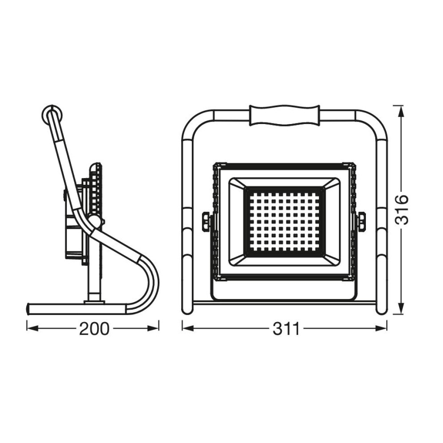 Ledvance - Proyector LED R-STAND LED/30W/5V 2200 mAh IP44