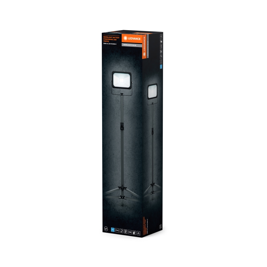 Ledvance - Proyector LED regulable con soporte WORKLIGHT TRIPOD LED/20W/3,7V 1500 mAh IP54