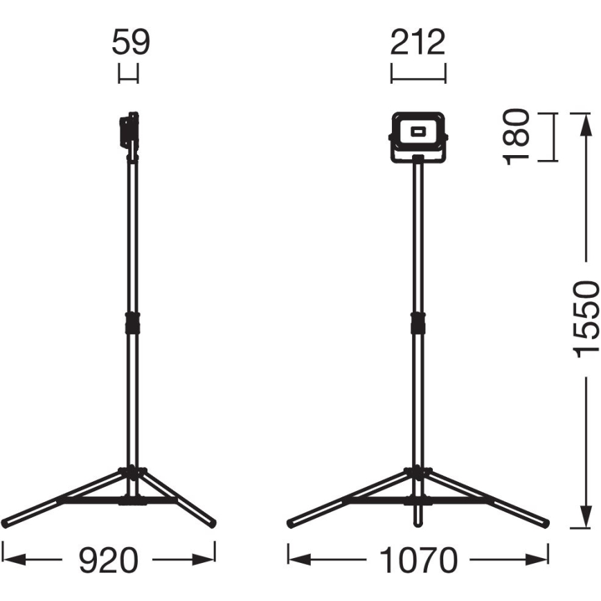 Ledvance - Proyector LED regulable con soporte WORKLIGHT TRIPOD LED/20W/3,7V 1500 mAh IP54