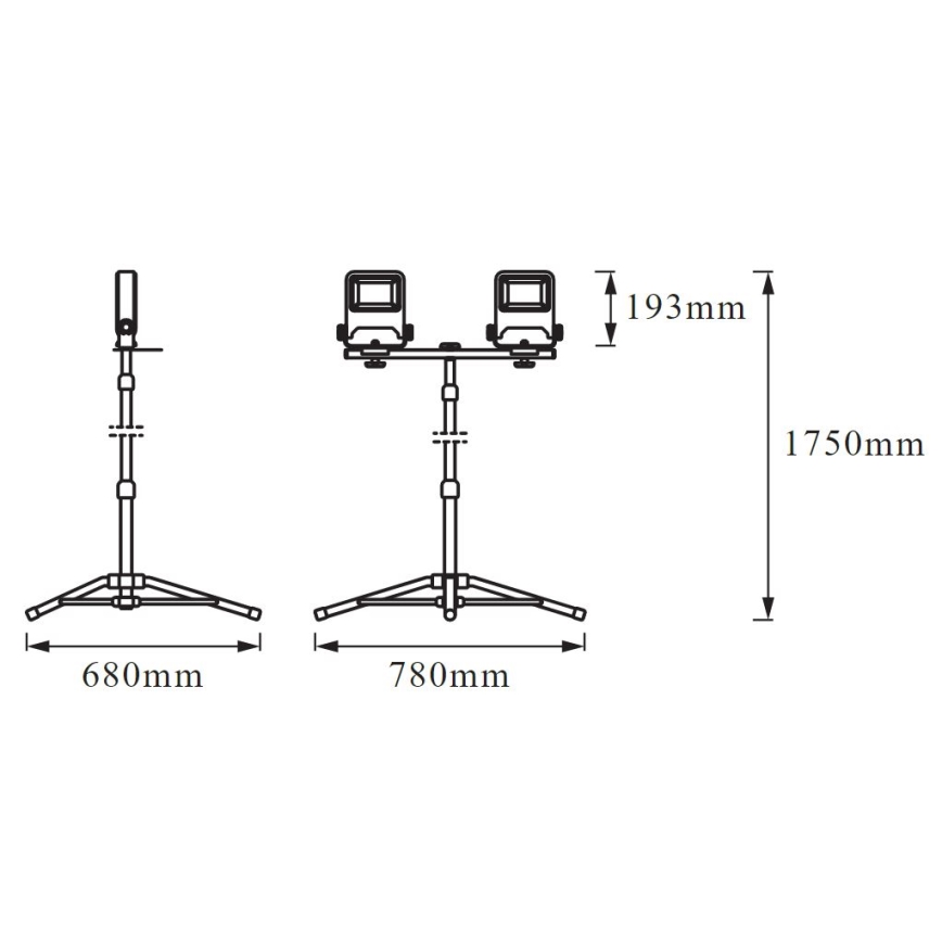 Ledvance - Reflector LED con soporte TRIPOD 2xLED/30W/230V IP65