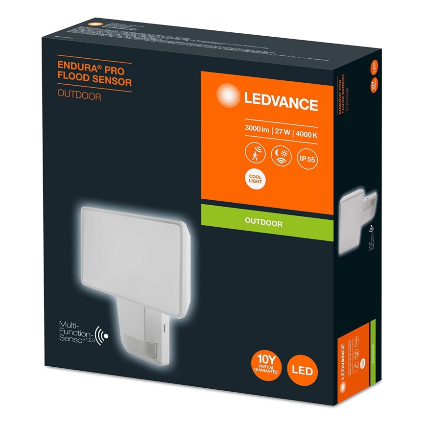 Ledvance - Reflector LED de pared para exteriores con sensor FLOOD LED/27W/230V IP55