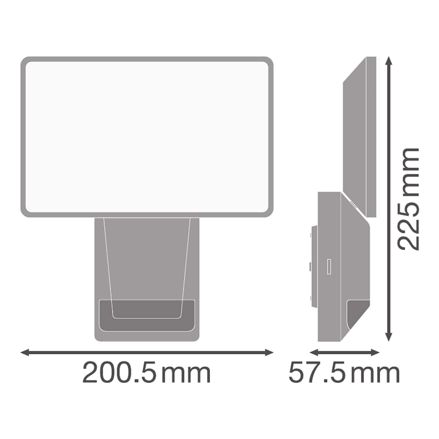 Ledvance - Reflector LED de pared para exteriores con sensor FLOOD LED/27W/230V IP55