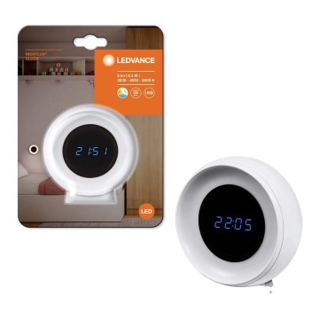 Ledvance - Reloj digital LED con retroiluminación NIGHTLUX LED/0,3W/5V 1000mAh 3000/4000/6500K