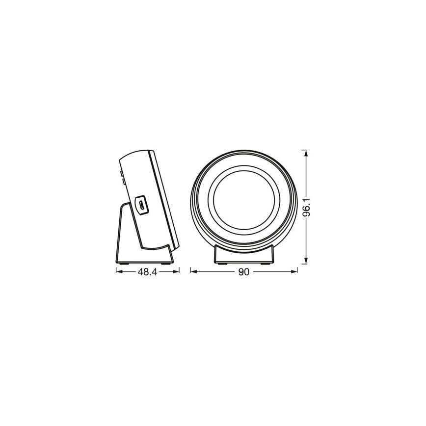 Ledvance - Reloj digital LED con retroiluminación NIGHTLUX LED/0,3W/5V 1000mAh 3000/4000/6500K