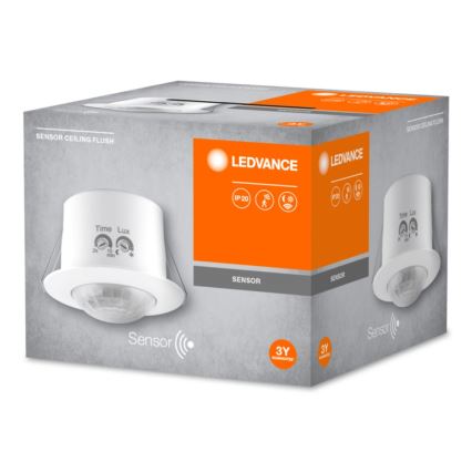 Ledvance - Sensor de movimiento infrarrojo empotrable FLUSH 230V blanco