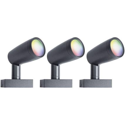 Ledvance - SET 3x LED RGBW Lámpara de exterior SMART + SPOT 3xLED/4,5W/230V IP65 Wi-Fi