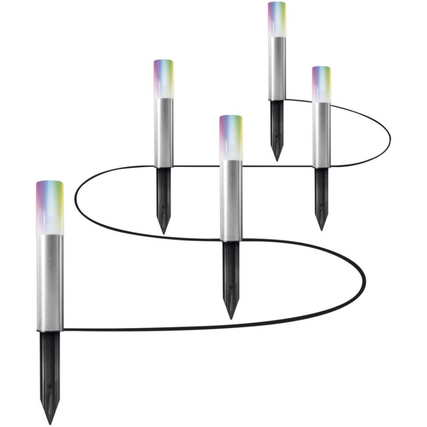 Ledvance - SET 5x LED RGBW Lámpara de exterior SMART+ GARDEN POLE 5xLED/5,7W/230V IP65 Wi-Fi