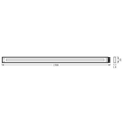 Ledvance - Tira LED regulable FLEX COB 1,5m LED/13W/230V 2700-6500K + mando a distancia