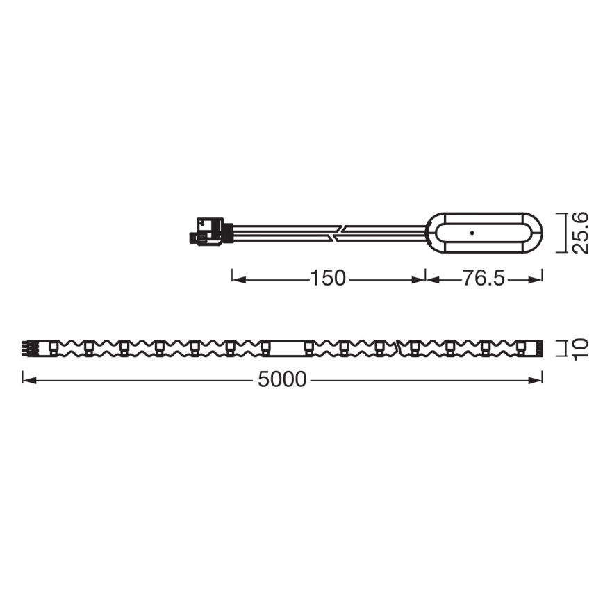 Ledvance - Tira LED RGB regulable FLEX 5m LED/10W/230V + mando a distancia