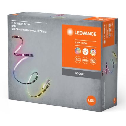 Ledvance - Tira LED RGB regulable para TV con sensor FLEX AUDIO 2m LED/1,8W/5V