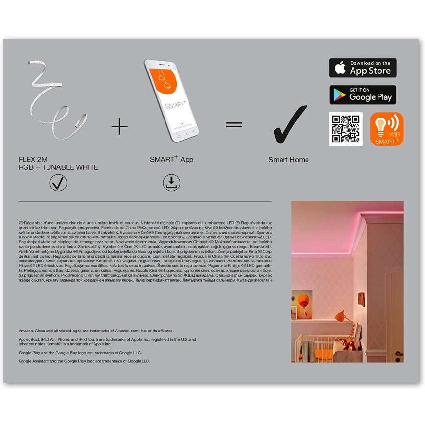 Ledvance - Tira LED RGB+TW regulable SMART+ FLEX 2m LED/8,5W/230V Wi-Fi