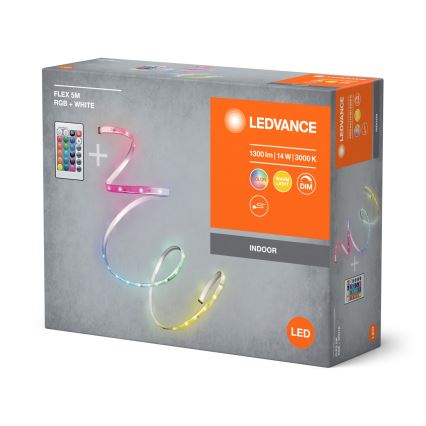 Ledvance - Tira LED RGBW regulable FLEX 5m LED/14W/230V + control remoto